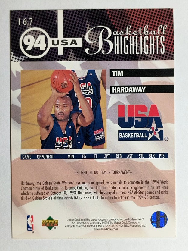 1994-95 Upper Deck #167 Tim Hardaway USA
