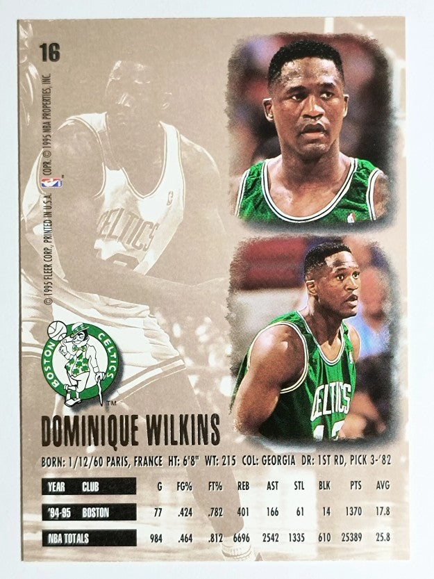 1995-96 Ultra #16 Dominique Wilkins (NM)