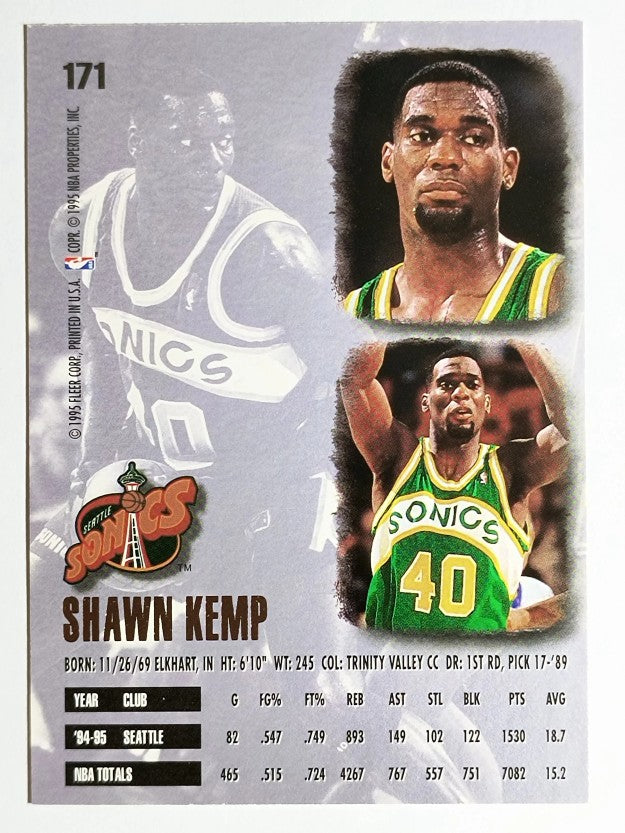 1995-96 Ultra #171 Shawn Kemp