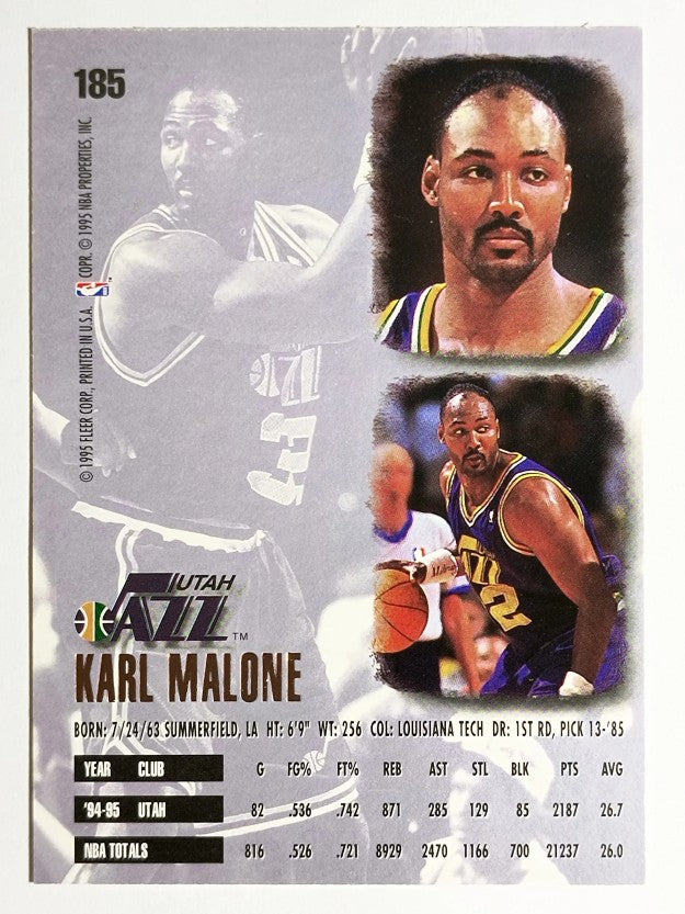 1995-96 Ultra #185 Karl Malone