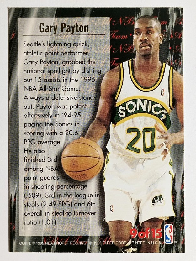 1995-96 Ultra All-NBA #9 Gary Payton