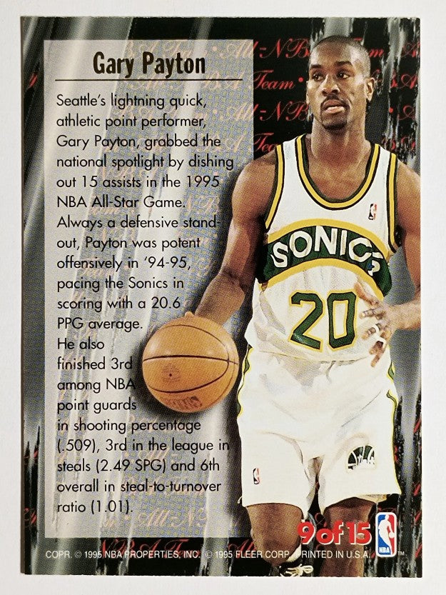 1995-96 Ultra All-NBA #9 Gary Payton