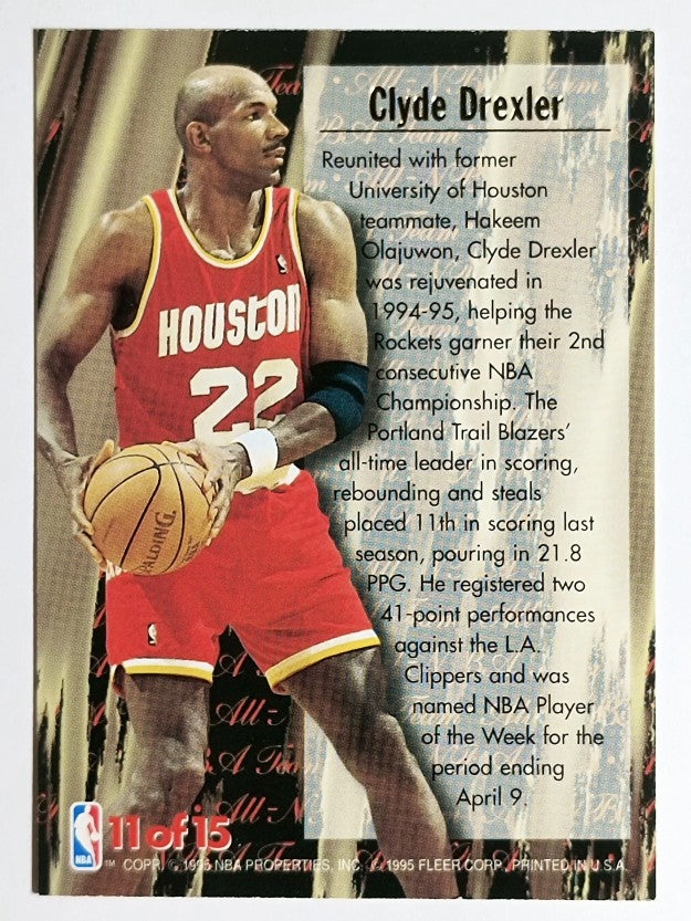 1995-96 Ultra All-NBA Gold Medallion #11 Clyde Drexler