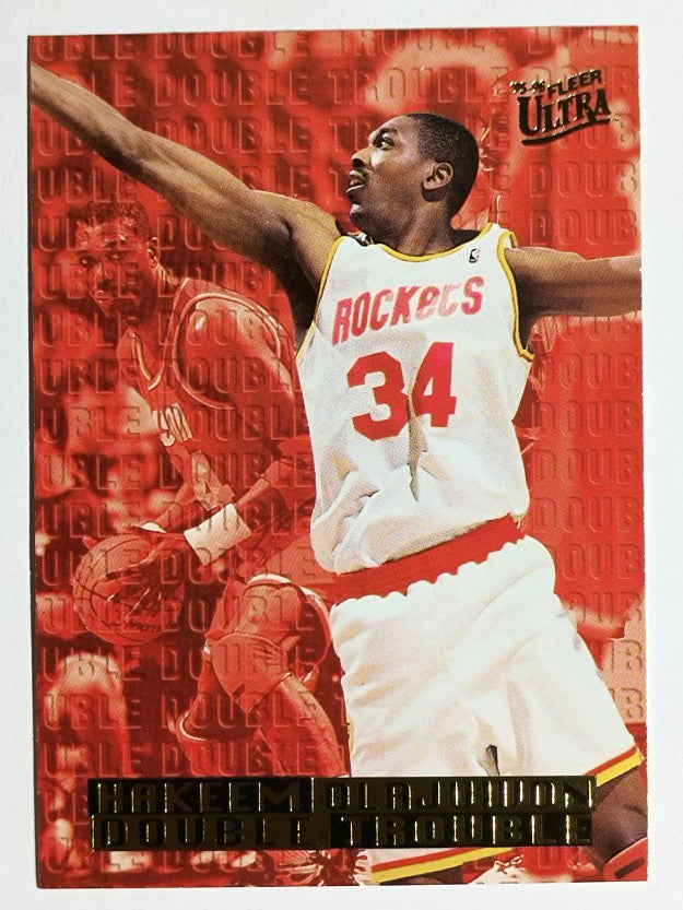 1995-96 Ultra Double Trouble #5 Hakeem Olajuwon