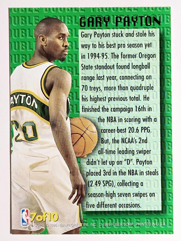 1995-96 Ultra Double Trouble #7 Gary Payton