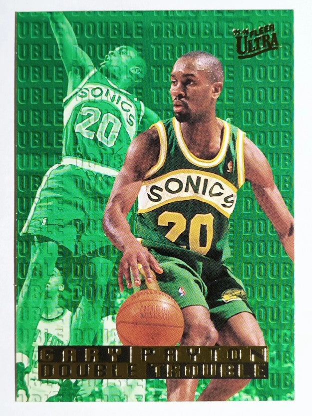 1995-96 Ultra Double Trouble #7 Gary Payton