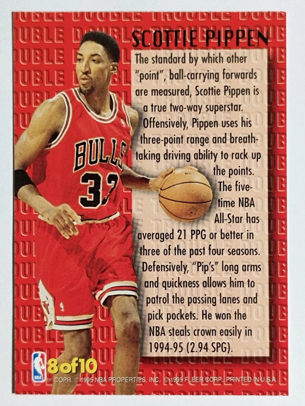 1995-96 Ultra Double Trouble #8 Scottie Pippen