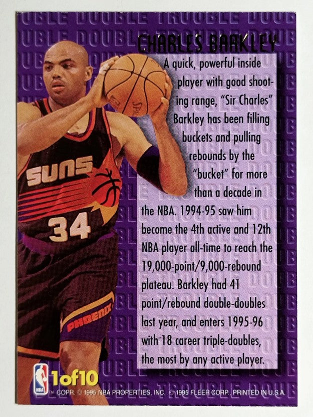 1995-96 Ultra Double Trouble Gold Medallion #1 Charles Barkley
