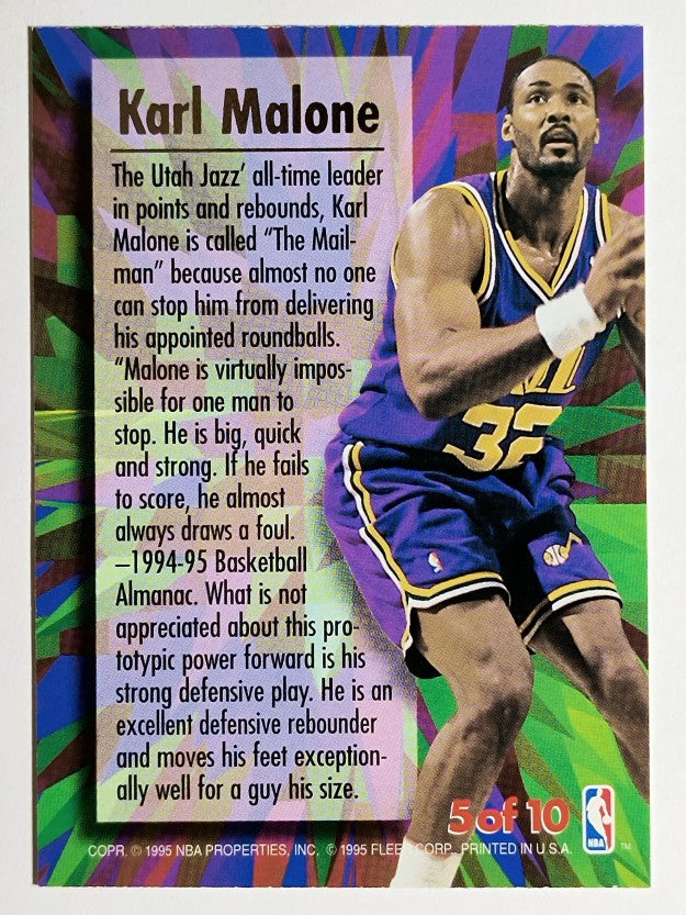 1995-96 Ultra Power Gold Medallion #5 Karl Malone
