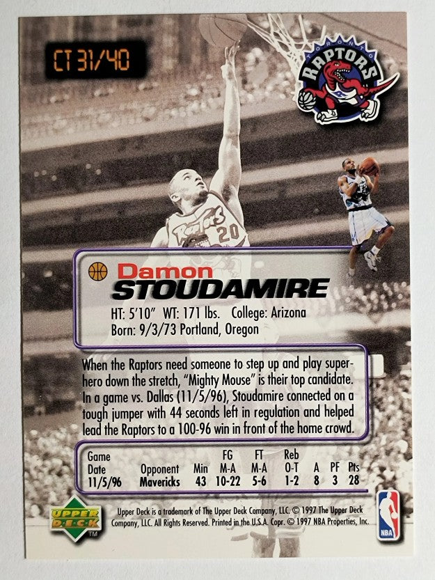 1997 Upper Deck Nestle Crunch Time #CT31 Damon Stoudamire