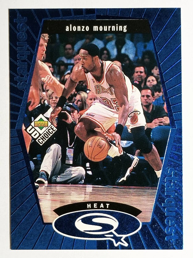 1998-99 UD Choice StarQuest Blue #SQ14 Alonzo Mourning