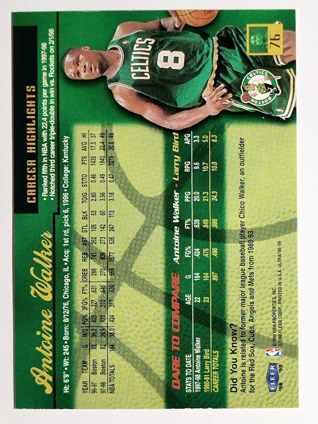 1998-99 Ultra #76 Antoine Walker