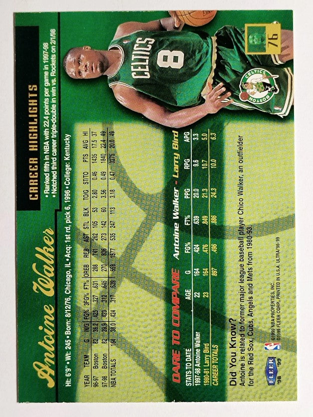 1998-99 Ultra #76 Antoine Walker