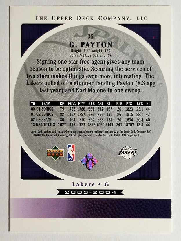 2003-04 Upper Deck Standing O #35 Gary Payton