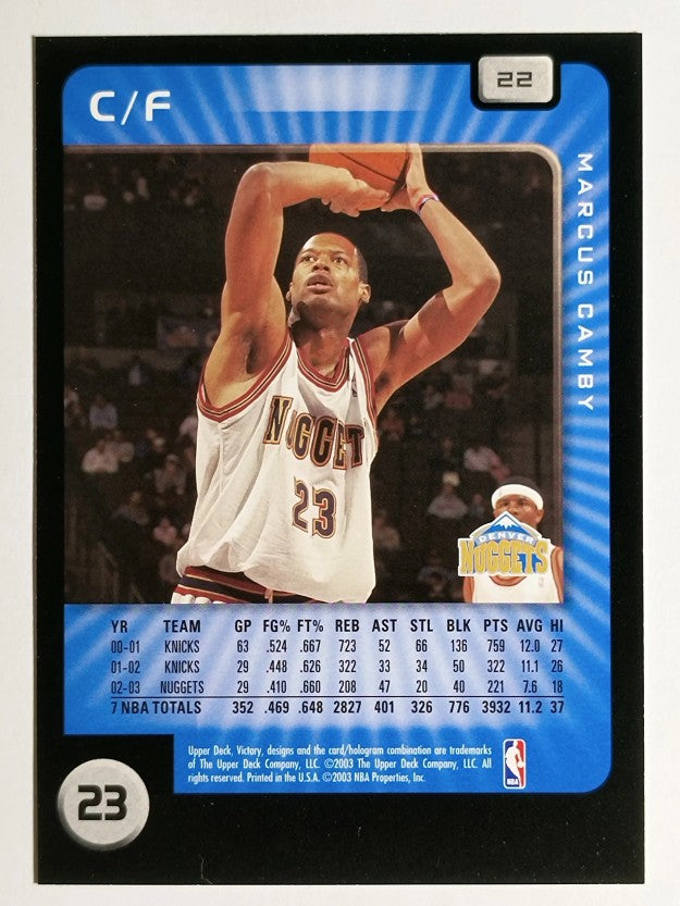 2003-04 Upper Deck Victory #22 Marcus Camby