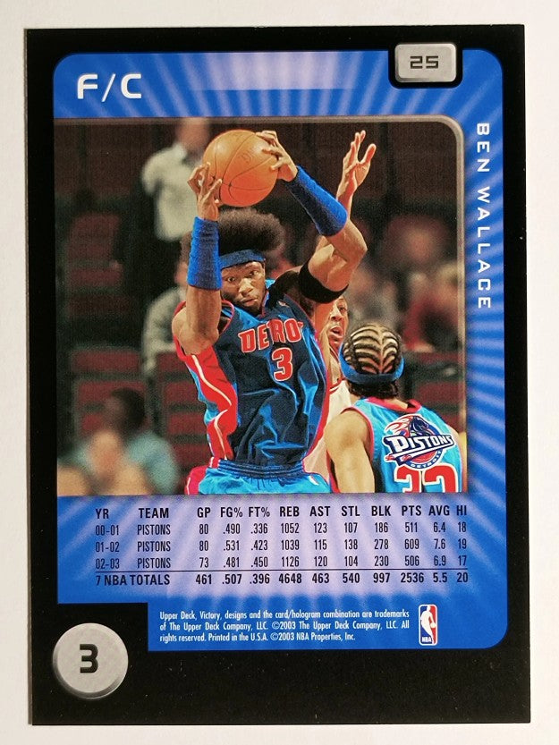 2003-04 Upper Deck Victory #25 Ben Wallace
