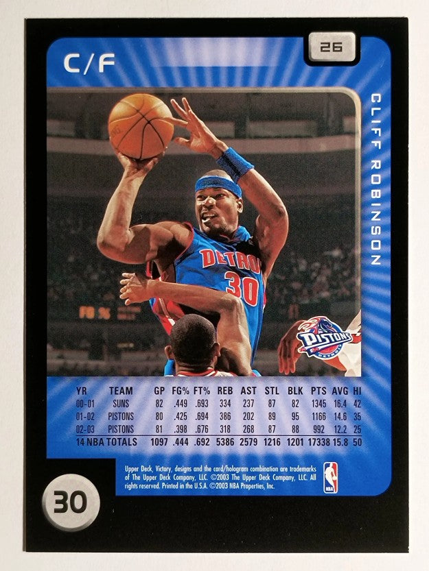 2003-04 Upper Deck Victory #26 Cliff Robinson