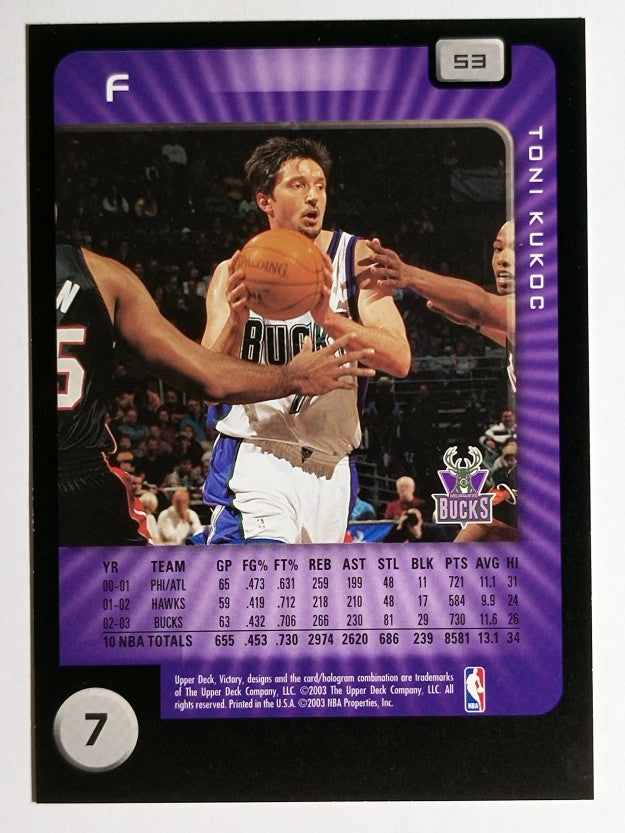 2003-04 Upper Deck Victory #53 Toni Kukoc