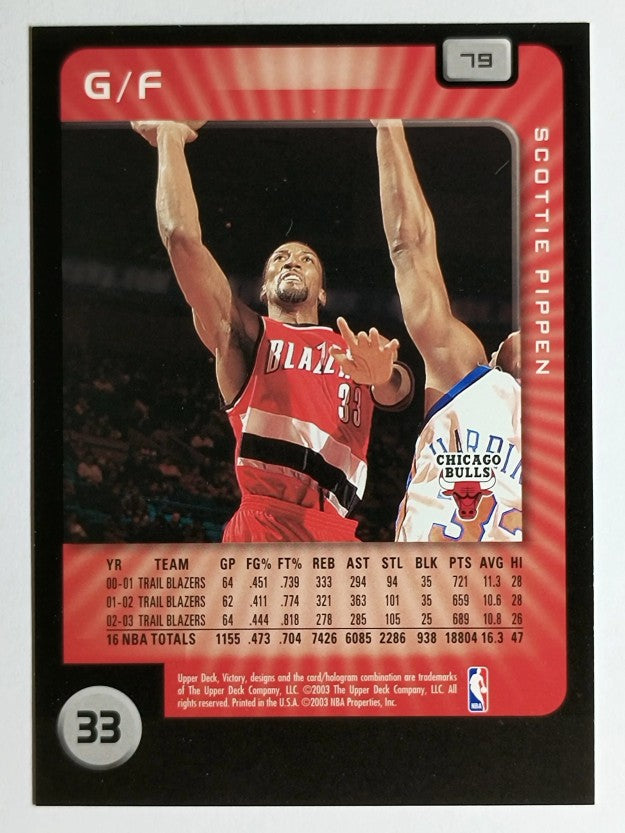 2003-04 Upper Deck Victory #79 Scottie Pippen
