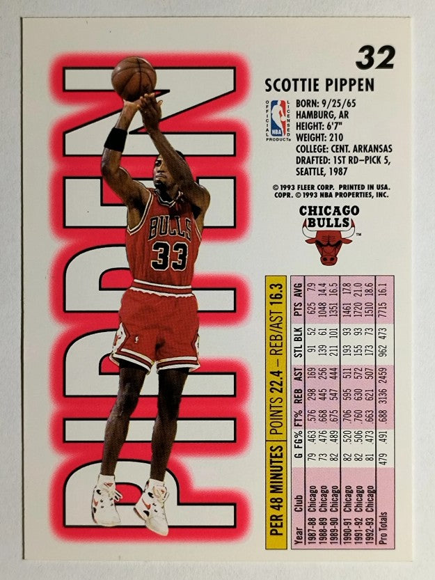 1993-94 Fleer #32 Scottie Pippen (NM)