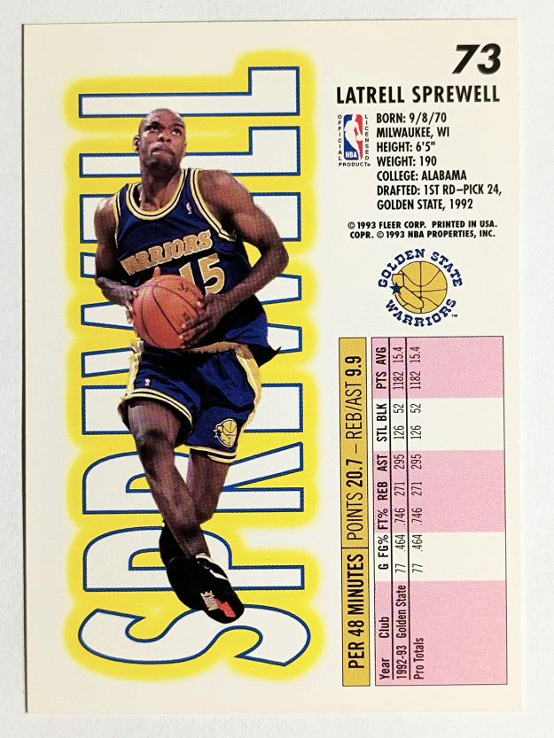 1993-94 Fleer #73 Latrell Sprewell