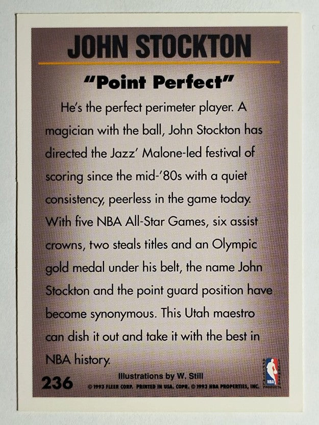 1993-94 Fleer #236 John Stockton PV