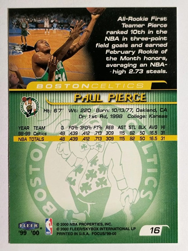 1999-00 Fleer Focus #16 Paul Pierce