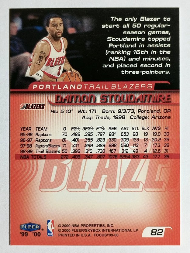 1999-00 Fleer Focus #82 Damon Stoudamire