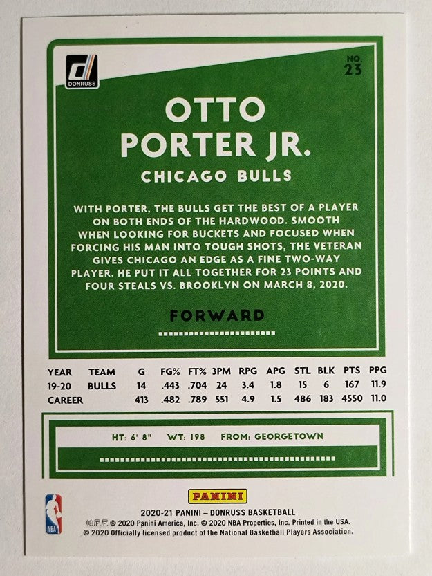 2020-21 Donruss #23 Otto Porter Jr.