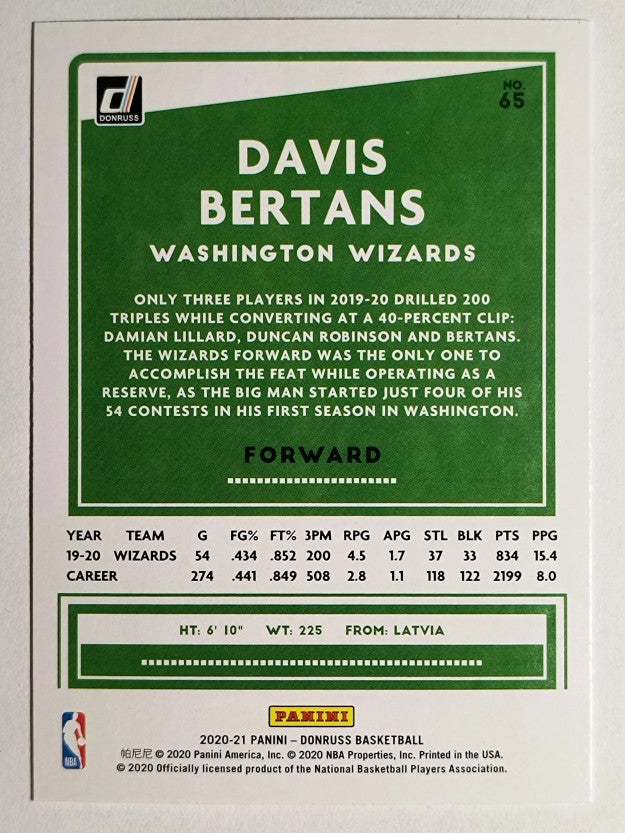 2020-21 Donruss #65 Davis Bertans