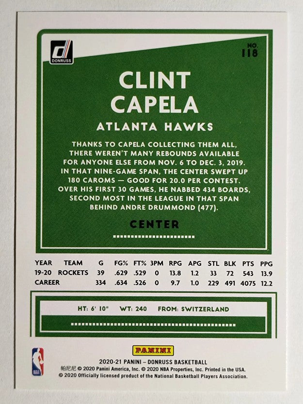 2020-21 Donruss #118 Clint Capela