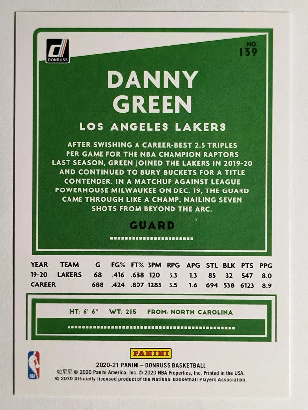 2020-21 Donruss #139 Danny Green
