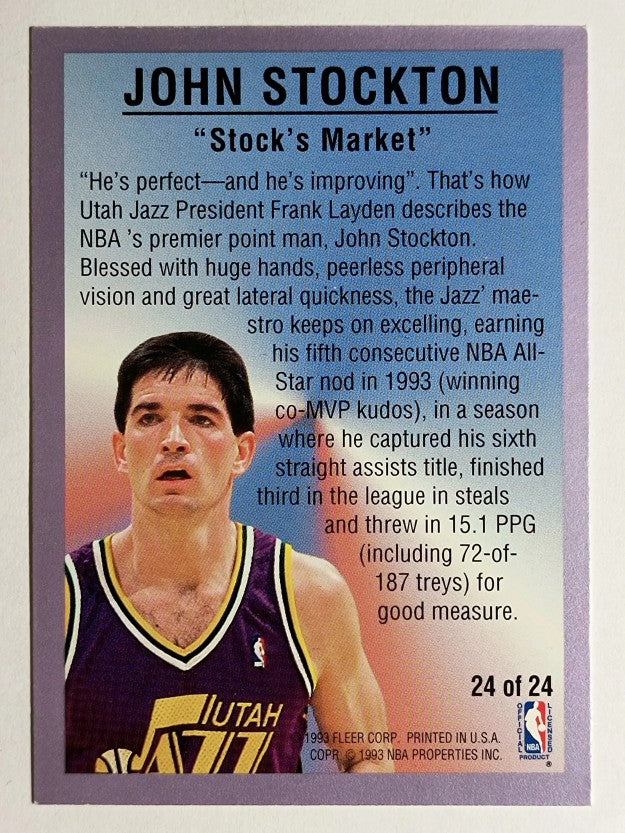 1993-94 Fleer All-Stars #24 John Stockton (NM)