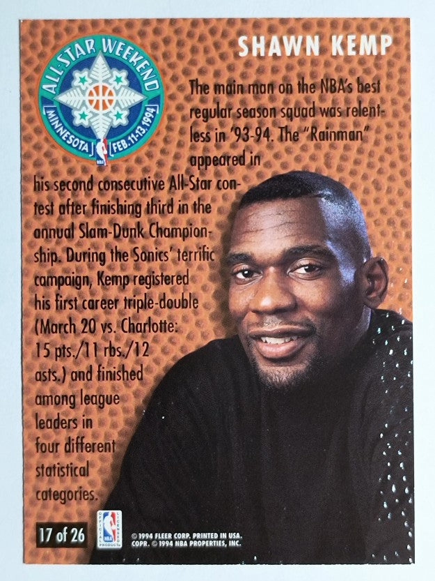 1994-95 Fleer All-Stars #17 Shawn Kemp