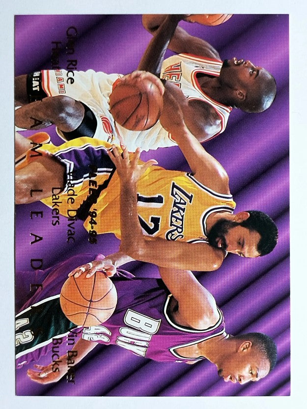 1994-95 Fleer Team Leaders #5 Vlade Divac/Glen Rice/Vin Baker
