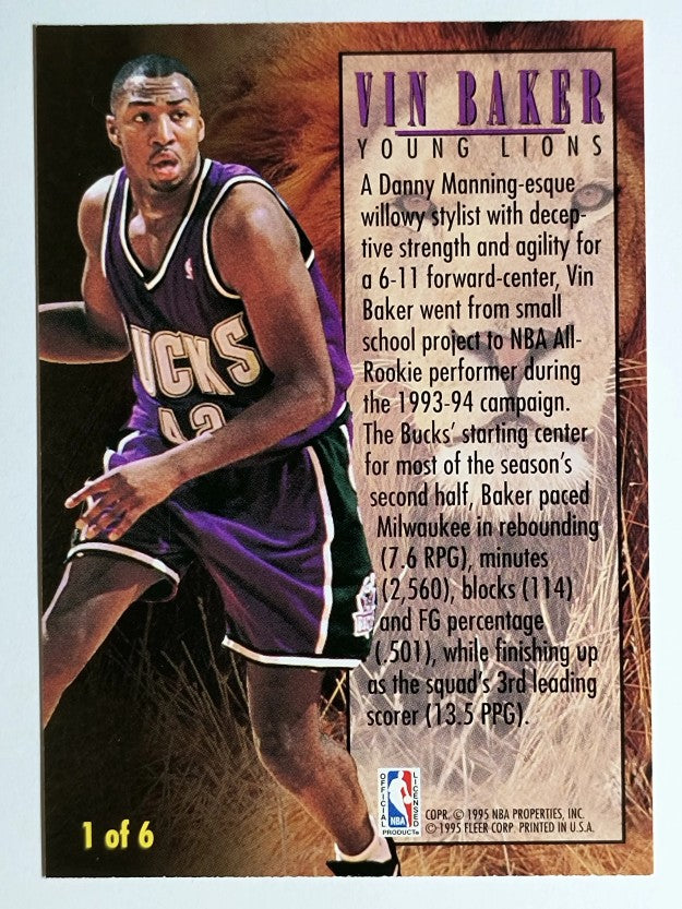 1994-95 Fleer Young Lions #1 Vin Baker