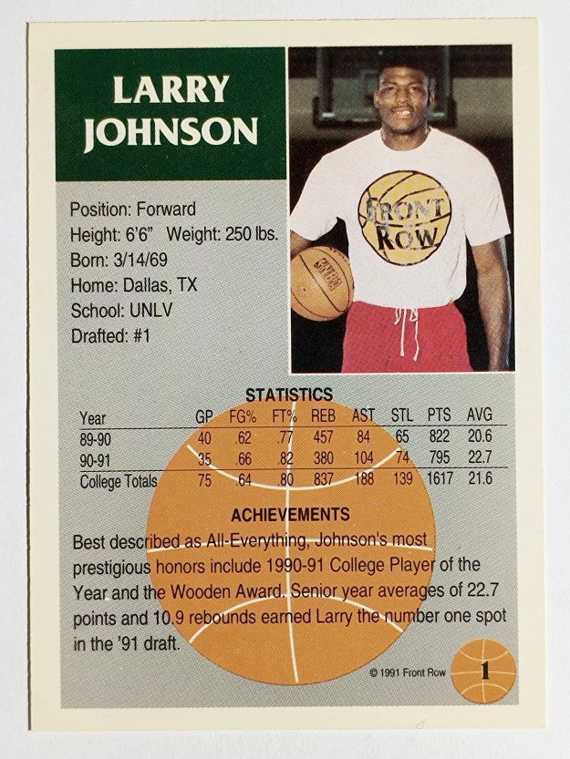 1991 Front Row #1 Larry Johnson