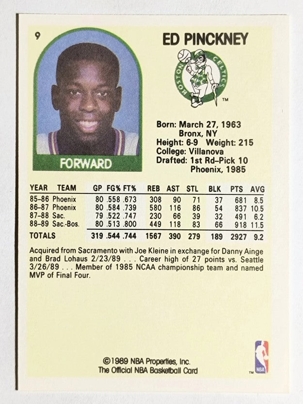 1989-90 Hoops #9 Ed Pinckney