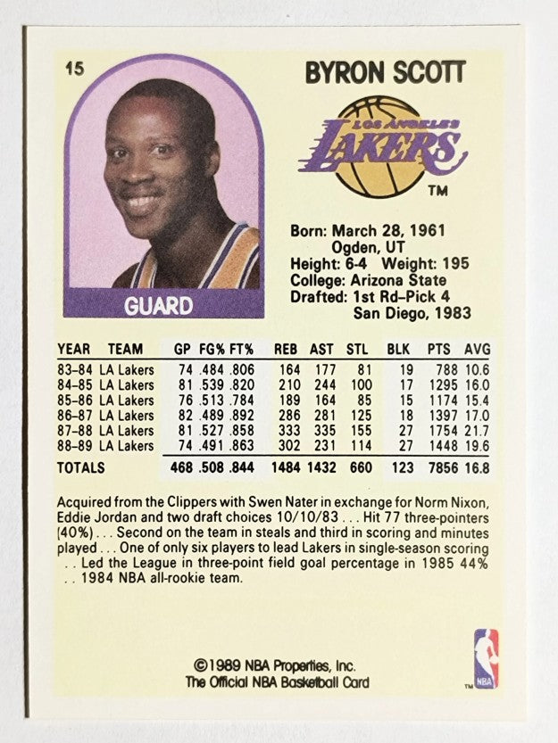 1989-90 Hoops #15 Byron Scott