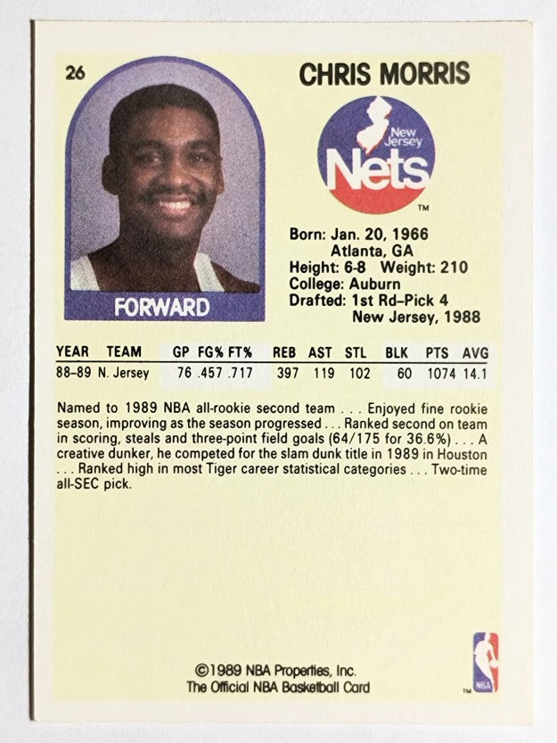 1989-90 Hoops #26 Chris Morris RC