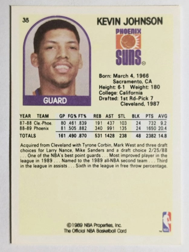 1989-90 Hoops #35 Kevin Johnson RC