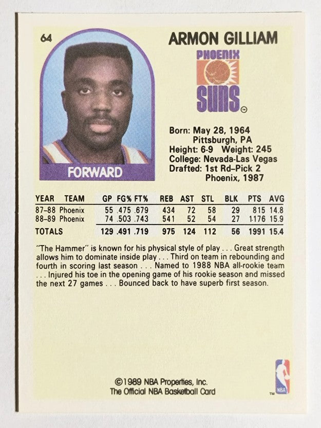 1989-90 Hoops #64 Armon Gilliam