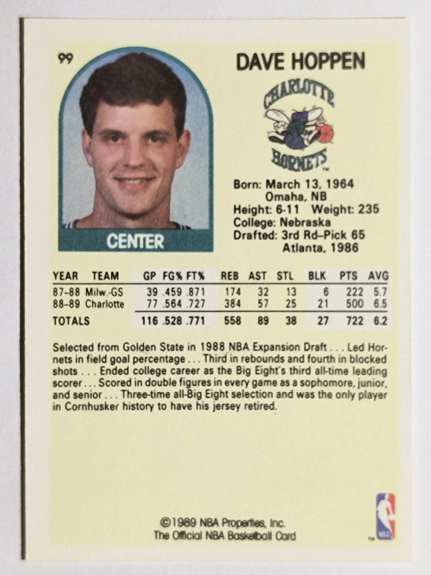 1989-90 Hoops #99 Dave Hoppen