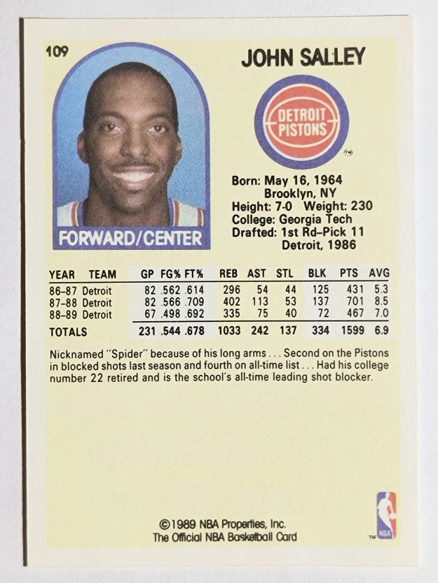 1989-90 Hoops #109 John Salley