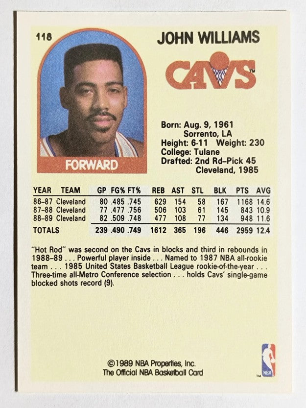 1989-90 Hoops #118 Hot Rod Williams