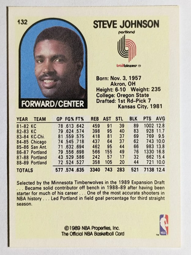 1989-90 Hoops #132 Steve Johnson SP