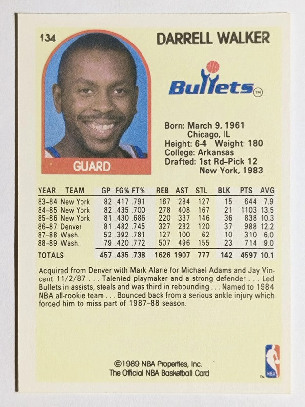1989-90 Hoops #134 Darrell Walker