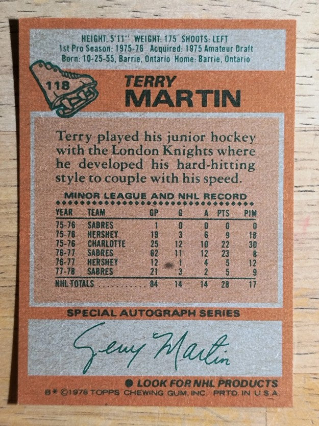 1978-79 Topps #118 Terry Martin (MINT)
