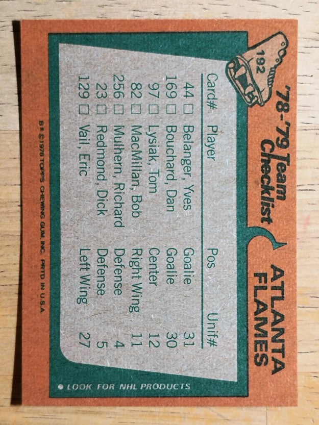 1978-79 Topps #192 Flames Team CL (NMMT)