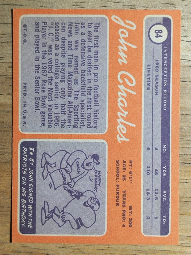 1970 Topps #84 John Charles (EXMT)